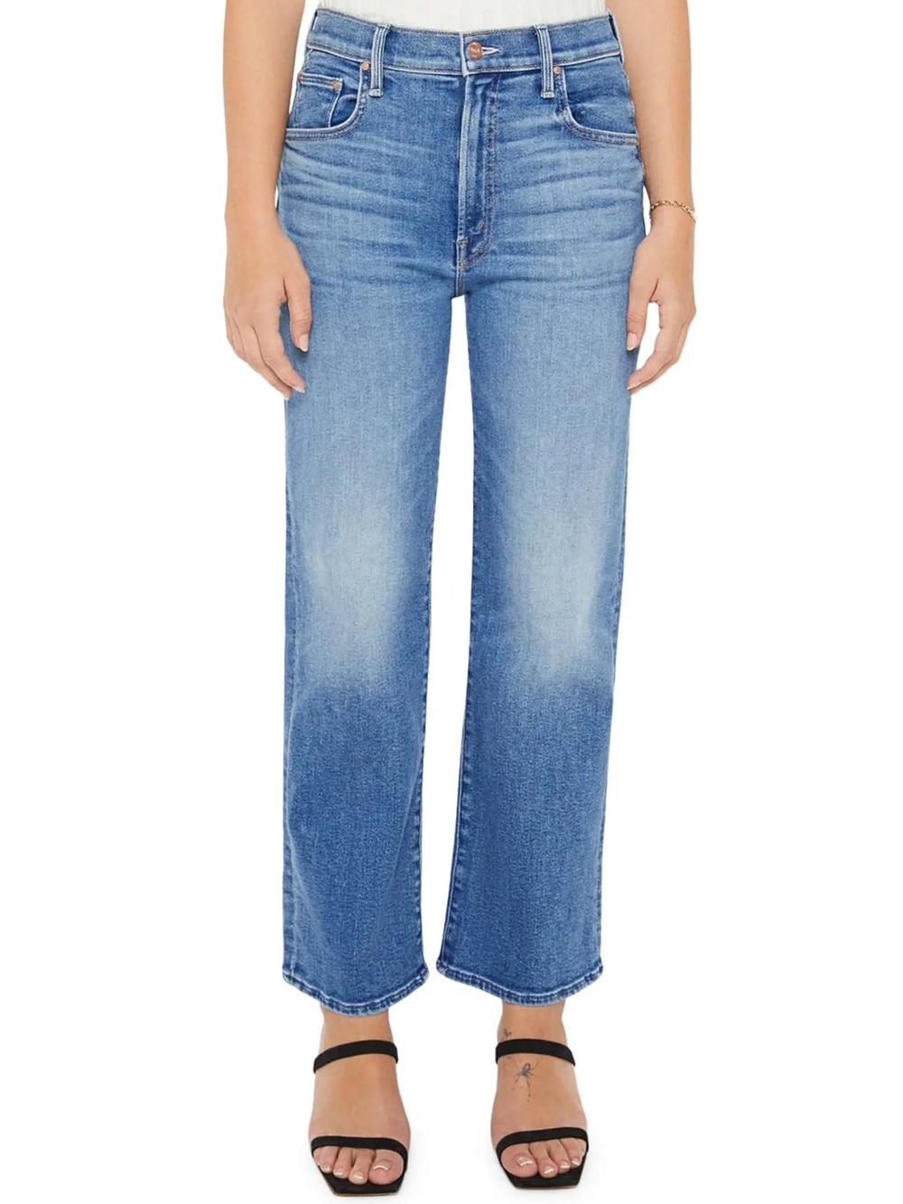 MOTHER Lil Rambler Zip Flood Jeans Size 24